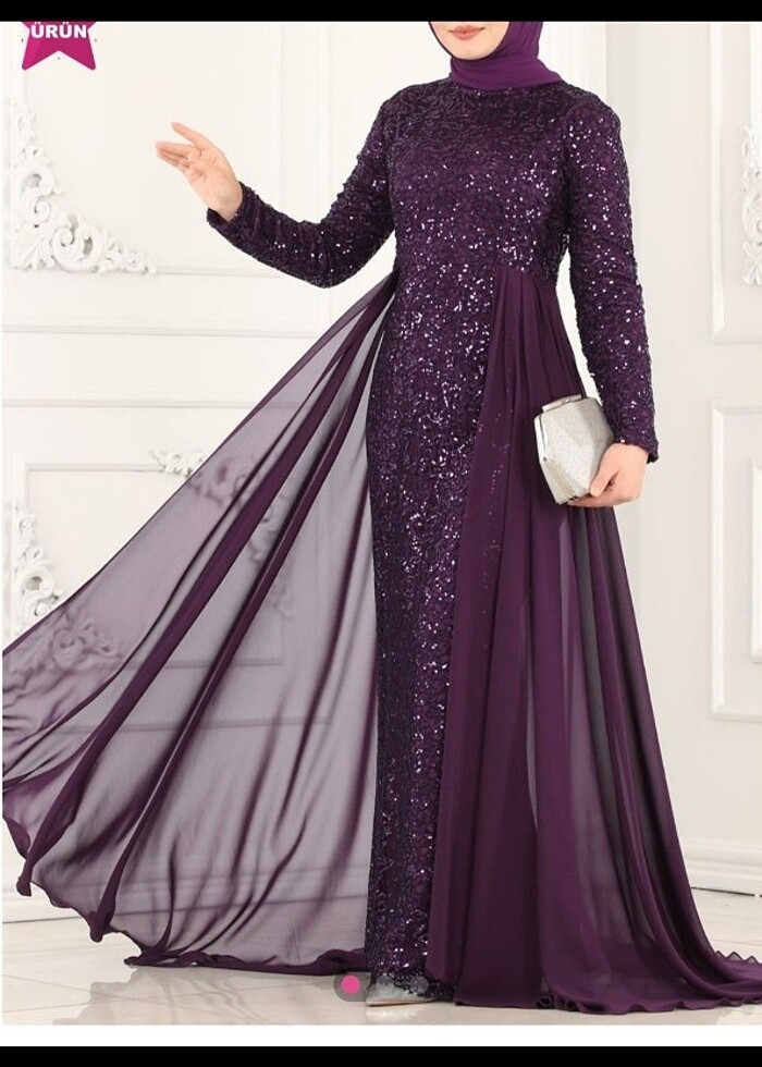 Tesettür abiye elbise - Görsel 2