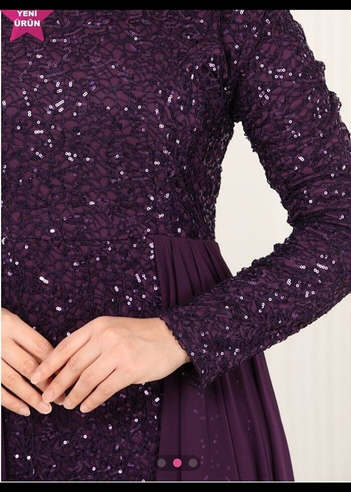 Tesettür abiye elbise - Görsel 3