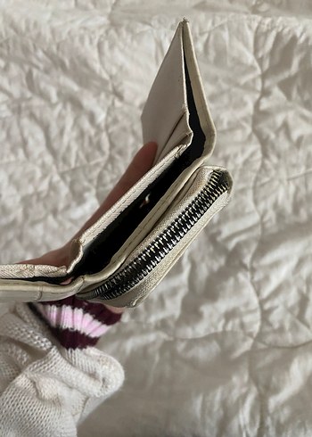 Beyaz Suni Deri Kadın Cüzdan - Görsel 4