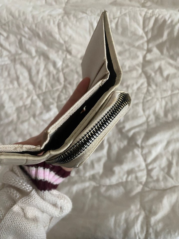 Beyaz Suni Deri Kadın Cüzdan - Görsel 4