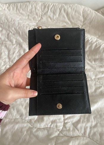 Deri Siyah Fermuarlı Kadın Cüzdanı - Görsel 3