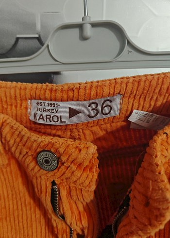 Turuncu Kadın Pantolon - Görsel 3