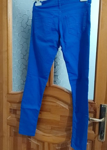 Parlak Mavi Kadın Denim Pantolon - Görsel 2