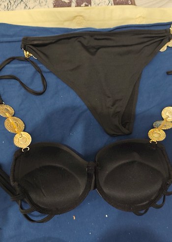 Taşlı Detaylı Siyah Fantazi İç Çamaşır Takımı - Görsel 2