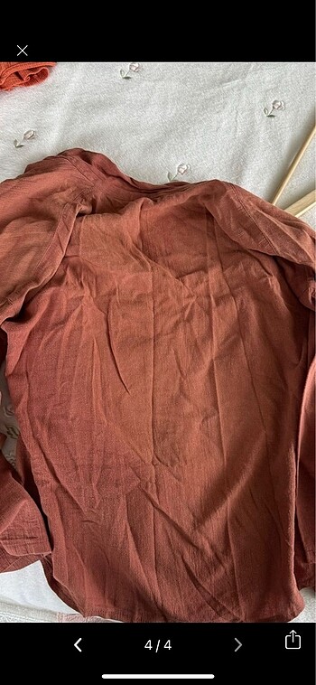 Diğer Oversize muslin erkek gomlek