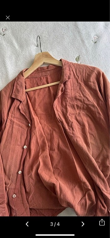 l Beden Oversize muslin erkek gomlek