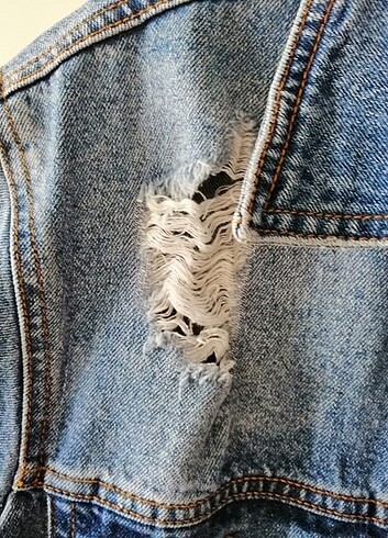 l Beden mavi Renk Stradivarius Jean ceket L beden
