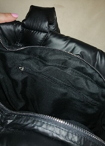 Beden siyah Renk Stradivarius anorak büyük çanta