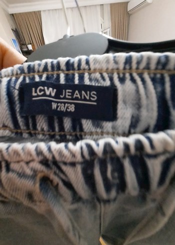 Kadın Mavi Kot Pantolon Bel Detaylı - Görsel 6