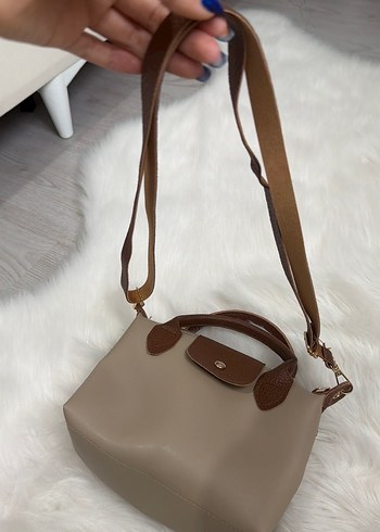 Bej Deri Kadın Çanta Tokalı - Görsel 3