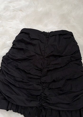 Fırfırlı Siyah Gotik Mini Etek - Görsel 4