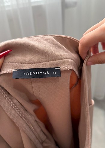 Kahverengi Deri Kemerli Mini Etek - Görsel 3