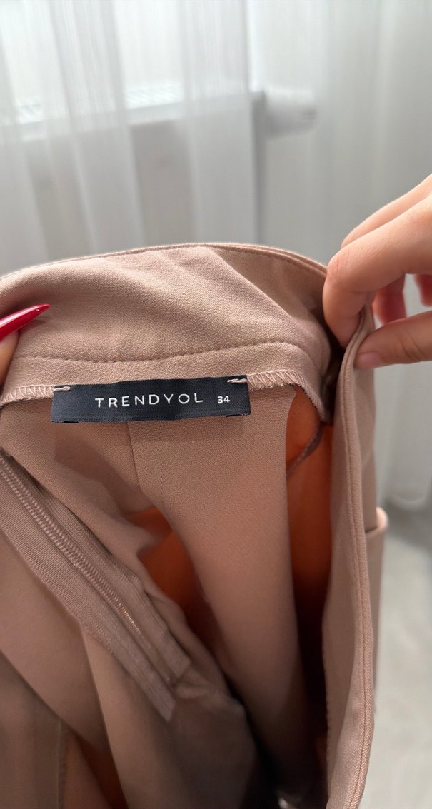 Kahverengi Deri Kemerli Mini Etek - Görsel 3