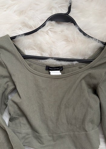 Gri Uzun Kollu Kadın Bluz - Görsel 5