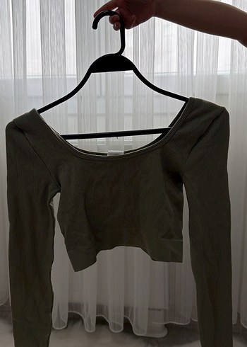 Gri Uzun Kollu Kadın Bluz - Görsel 2