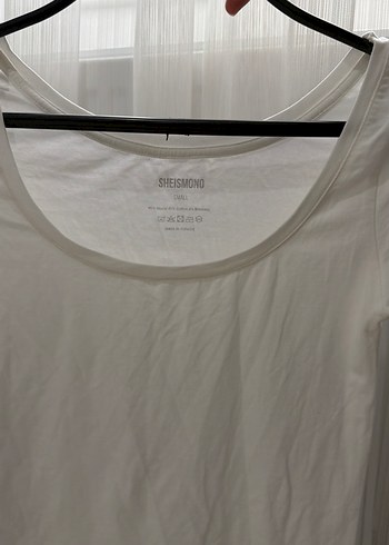 Kadın Beyaz Kısa Kollu Pamuklu Tişört - Görsel 3