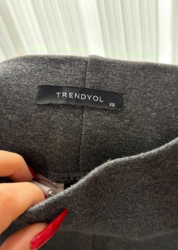 Yırtmaçlı Siyah Kadın Tayt - Görsel 3