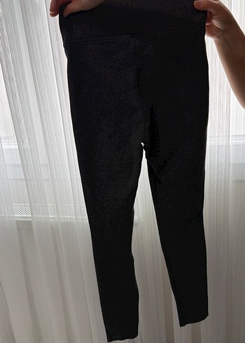 Yırtmaçlı Siyah Kadın Tayt - Görsel 4