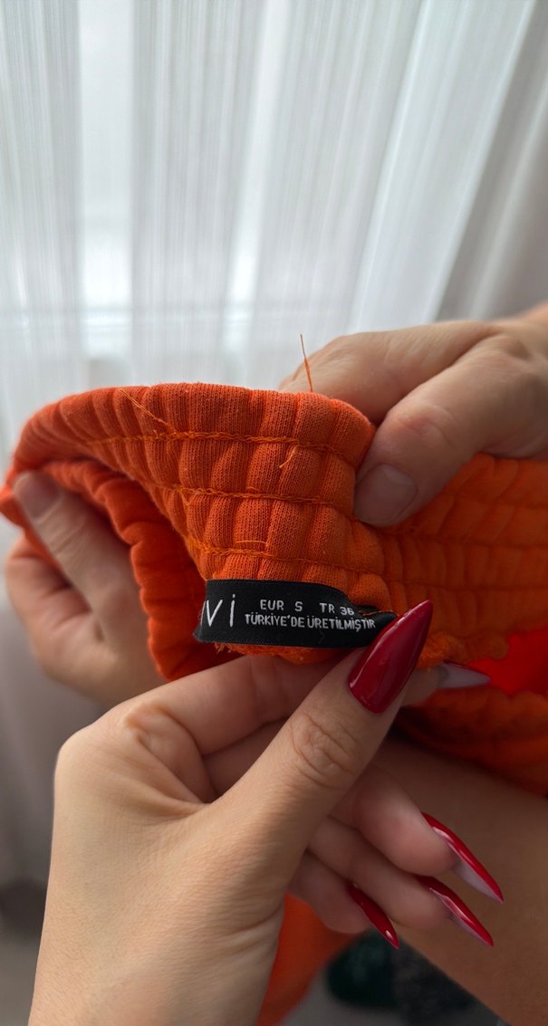 Turuncu Rahat Kadın Eşofman Takımı - Görsel 4