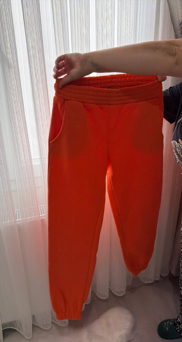 Turuncu Rahat Kadın Eşofman Takımı - Görsel 3