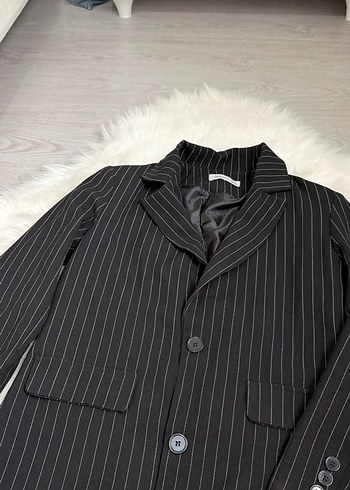 Çizgili Siyah Mini Pilili Etek - Görsel 6