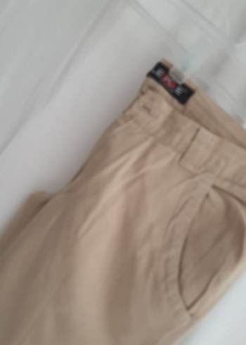 Bej Kadın Keten Rahat Kesim Pantolon - Görsel 11