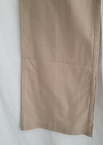 Bej Kadın Keten Rahat Kesim Pantolon - Görsel 6