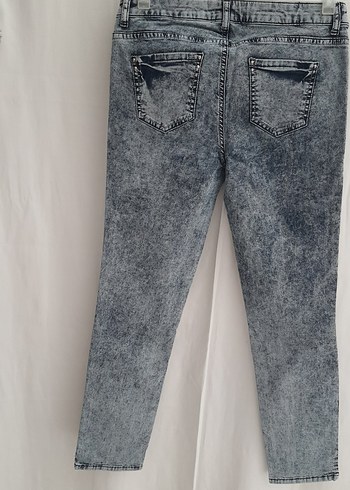Gri Tie-Dye Desenli Kadın Skinny Jean - Görsel 6