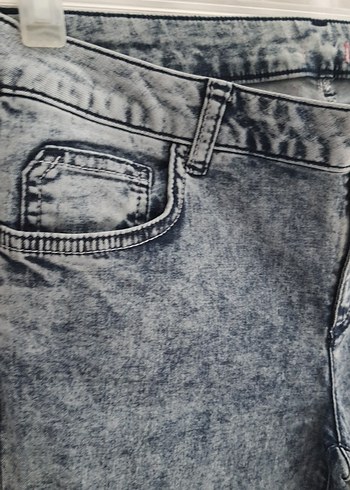 Gri Tie-Dye Desenli Kadın Skinny Jean - Görsel 4