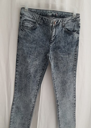 Gri Tie-Dye Desenli Kadın Skinny Jean - Görsel 3