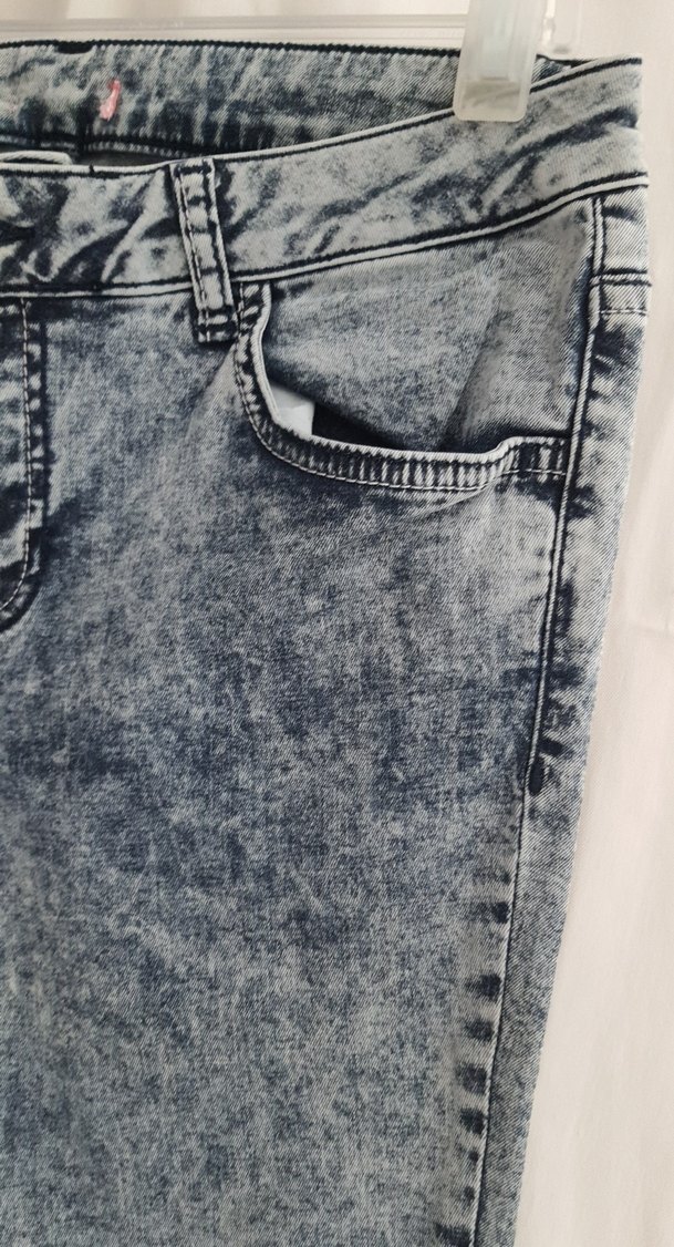 Gri Tie-Dye Desenli Kadın Skinny Jean - Görsel 2