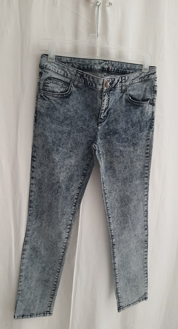 Gri Tie-Dye Desenli Kadın Skinny Jean - Görsel 3