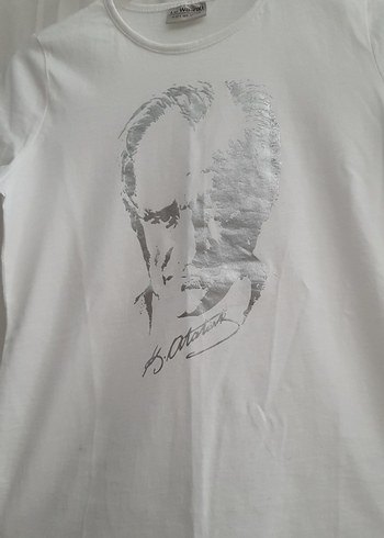 ulu önderimiz ataturk Baskılı Tişört ve  H&M 34 bdn kot etek - Görsel 3