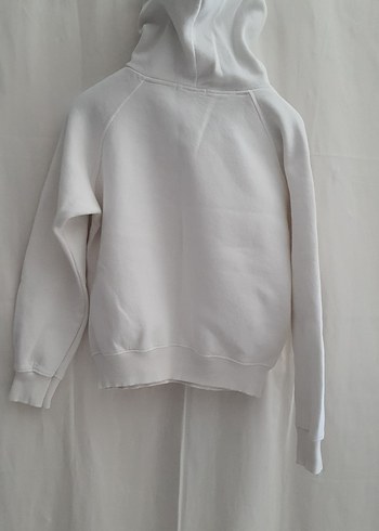 Beyaz Kapüşonlu Mini Sweatshirt - Görsel 9