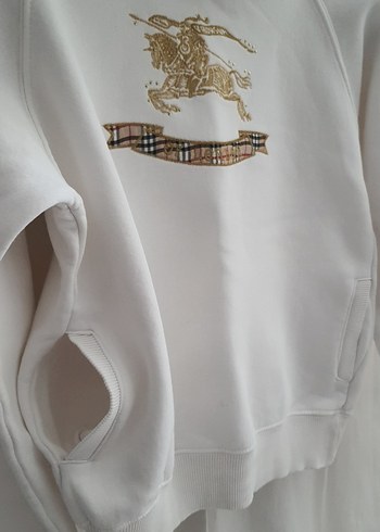 Beyaz Kapüşonlu Mini Sweatshirt - Görsel 6