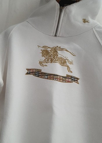 Beyaz Kapüşonlu Mini Sweatshirt - Görsel 8