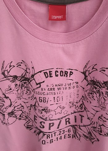 Pembe Baskılı Tişört, Kısa Kollu - Görsel 7