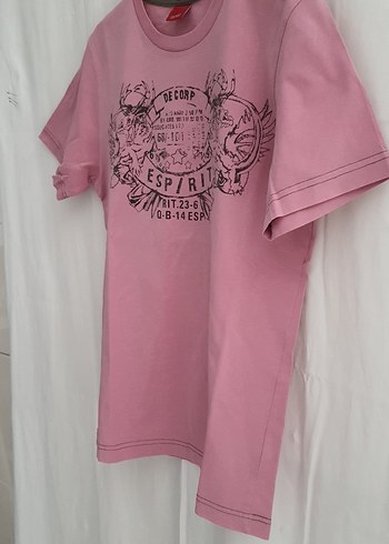 Pembe Baskılı Tişört, Kısa Kollu - Görsel 5