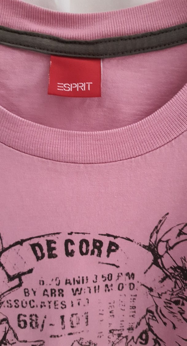 Pembe Baskılı Tişört, Kısa Kollu - Görsel 2