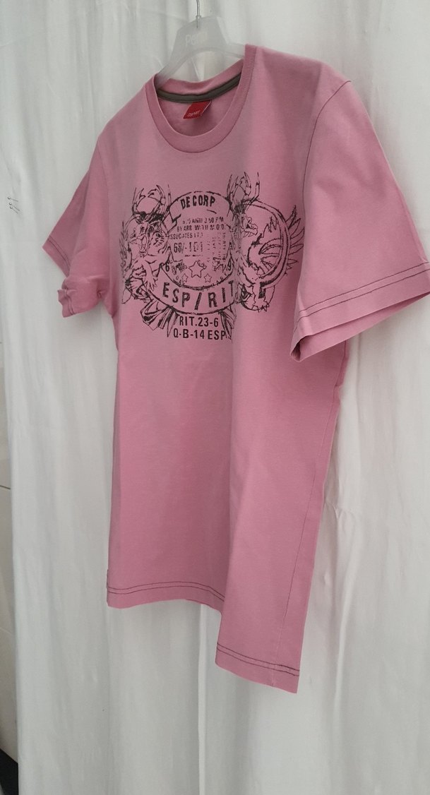 Pembe Baskılı Tişört, Kısa Kollu - Görsel 5