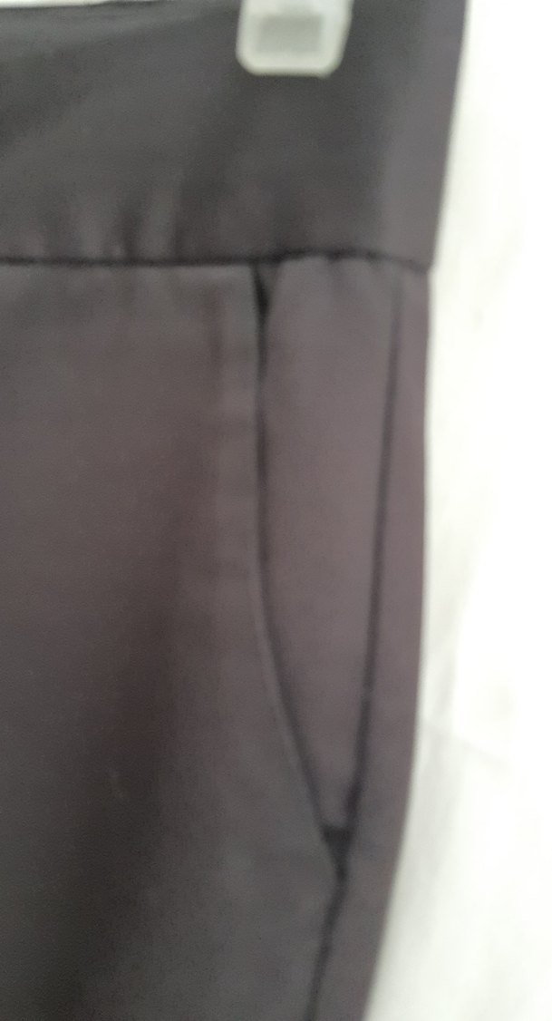 siyah Kadın Kumaş Pantolon Midi Boy - Görsel 4