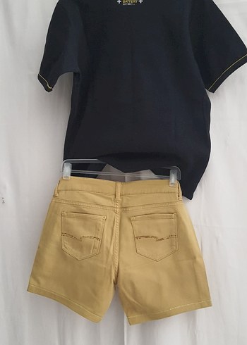 Sarı Denim Şortlu Tişört Takım - Görsel 15