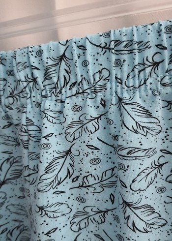 Mavi Bağcıklı Kolsuz Rahat Pijama Takımı - Görsel 9