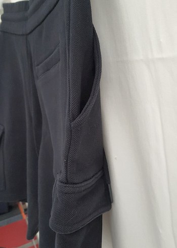 %100 Keten Siyah Bermuda Şort - Görsel 9