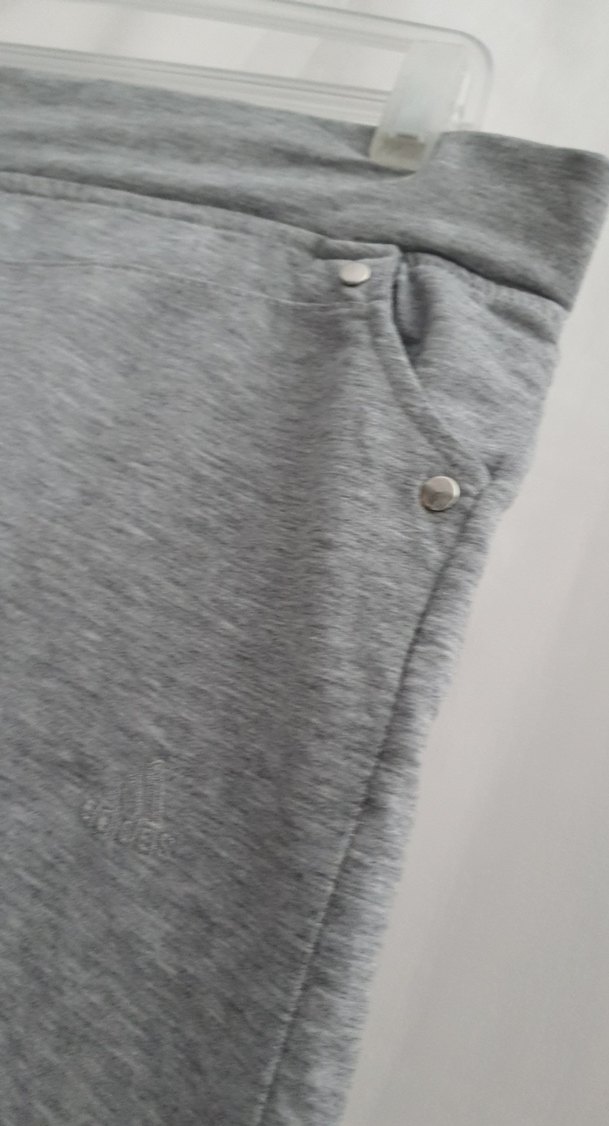 Kadın Gri Mini Şort Fermuarlı Cepli - Görsel 5