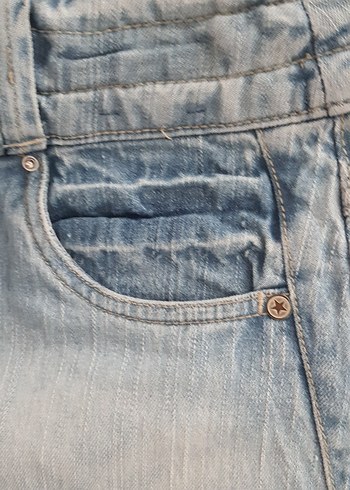 Pembe Batik Desenli tişört veMini Kot Etek - Görsel 6