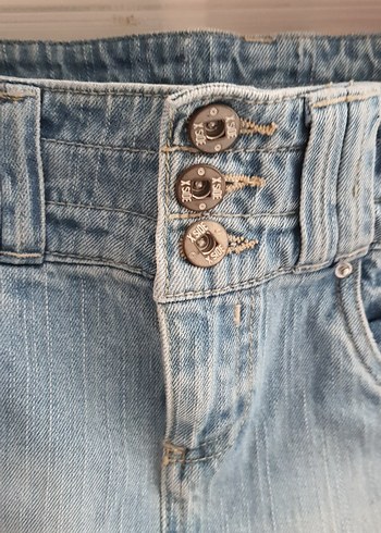 Pembe Batik Desenli tişört veMini Kot Etek - Görsel 4