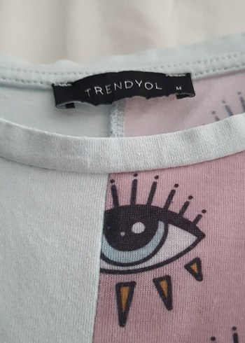 Pembe Batik Desenli tişört veMini Kot Etek - Görsel 10