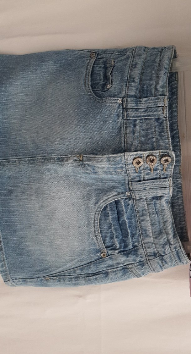 Pembe Batik Desenli  tişört  veMini Kot Etek - Görsel 3