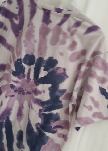 Mor Tie-Dye Desenli Tişört - Görsel 6